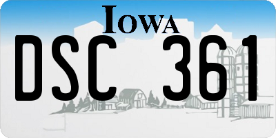IA license plate DSC361