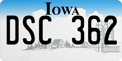 IA license plate DSC362