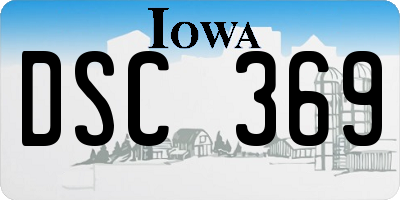 IA license plate DSC369