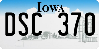 IA license plate DSC370