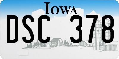 IA license plate DSC378