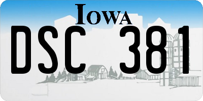 IA license plate DSC381