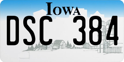 IA license plate DSC384