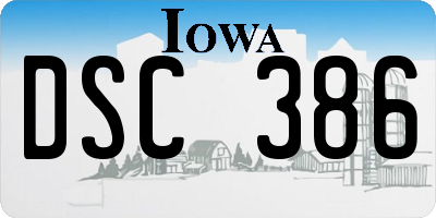 IA license plate DSC386