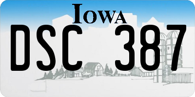 IA license plate DSC387