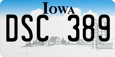IA license plate DSC389
