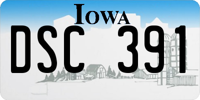 IA license plate DSC391