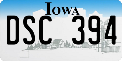 IA license plate DSC394