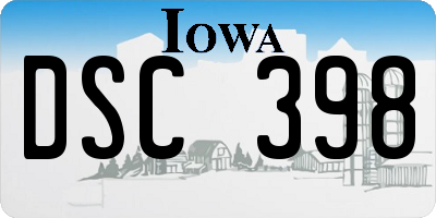 IA license plate DSC398