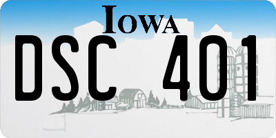 IA license plate DSC401
