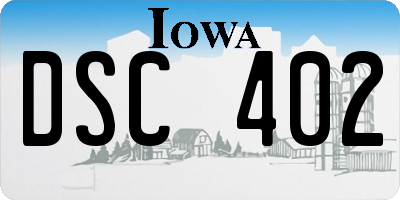 IA license plate DSC402