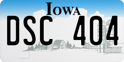IA license plate DSC404