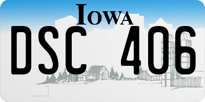 IA license plate DSC406