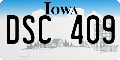 IA license plate DSC409