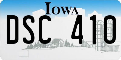 IA license plate DSC410