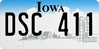 IA license plate DSC411
