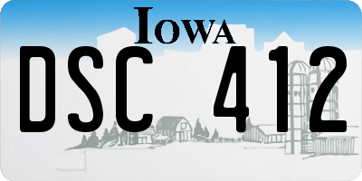 IA license plate DSC412