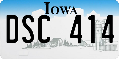 IA license plate DSC414