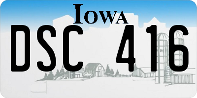 IA license plate DSC416