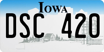 IA license plate DSC420