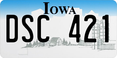 IA license plate DSC421
