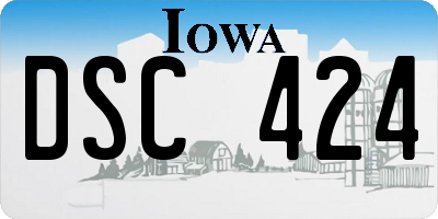 IA license plate DSC424