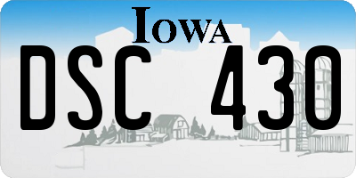 IA license plate DSC430