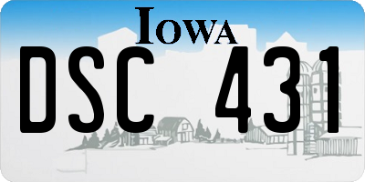 IA license plate DSC431