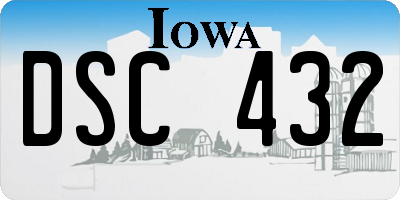 IA license plate DSC432