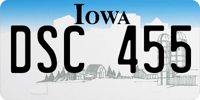IA license plate DSC455