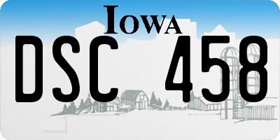 IA license plate DSC458