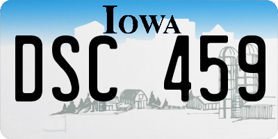 IA license plate DSC459