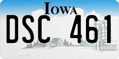 IA license plate DSC461