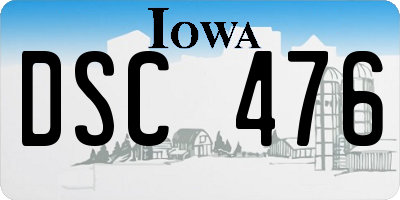 IA license plate DSC476