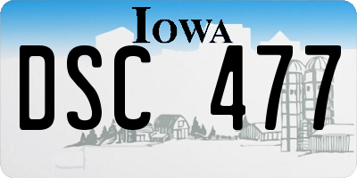IA license plate DSC477