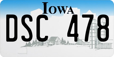 IA license plate DSC478