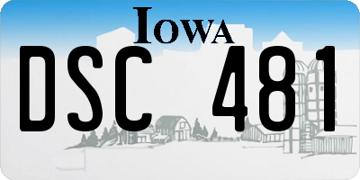 IA license plate DSC481