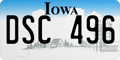 IA license plate DSC496