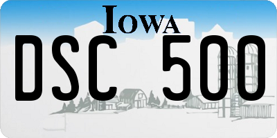 IA license plate DSC500