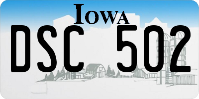 IA license plate DSC502