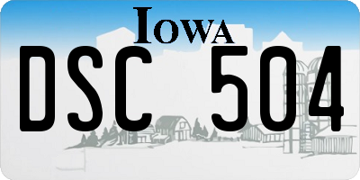 IA license plate DSC504