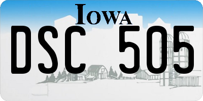 IA license plate DSC505