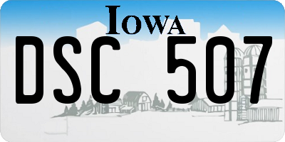 IA license plate DSC507