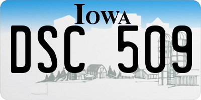IA license plate DSC509
