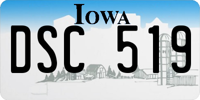 IA license plate DSC519