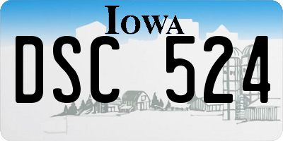 IA license plate DSC524