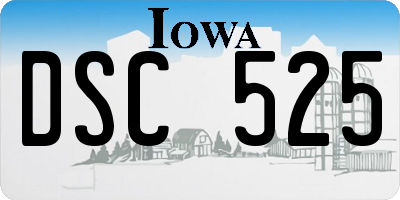 IA license plate DSC525