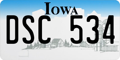 IA license plate DSC534