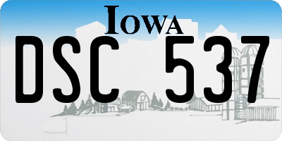 IA license plate DSC537