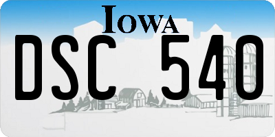 IA license plate DSC540